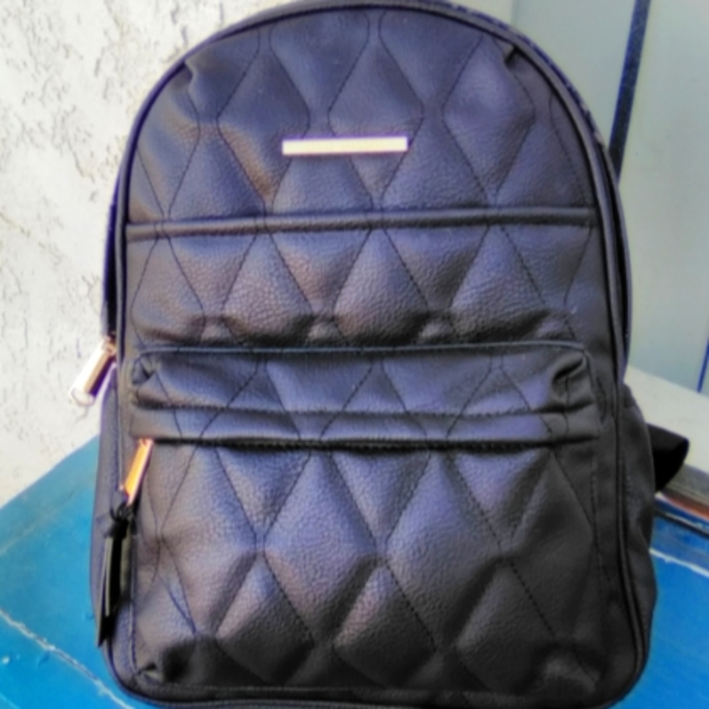 Steve Madden Black Quilted Backpack